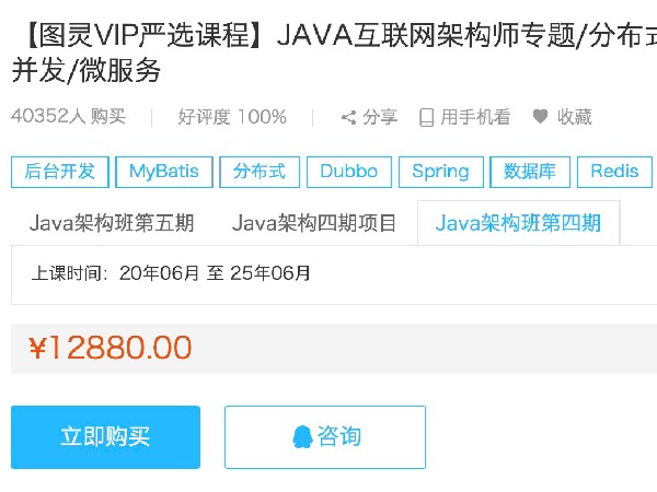 IT-[图灵]JAVA互联网架构师专题%2F分布式%2F高并发%2F微服务四期