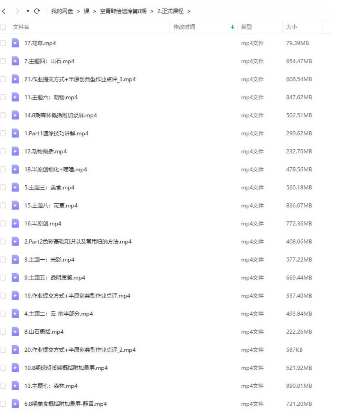 空青肆绘速涂第8期2022年3月结课